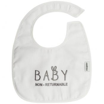 Cambrass Babero Cuadrado Velcro, bebé blanco, 20 x 26 cm