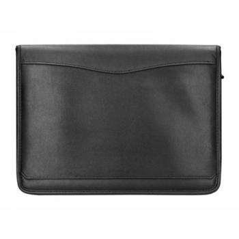Carpeta Portafolios con Cremallera, Bolsillo para Móvil y Tarjetero, Color Negro, 260x355 mm