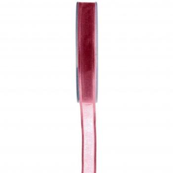 Lazo cinta de organza con borde de satén rosa 6 mm x 20 m - Banda decorativa STX.2723 _ 6 - Rollo