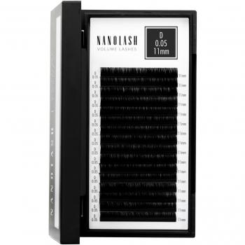 Set de pestañas postizas Nanolash VOLUME LASHES Extensiones 11 mm, tipo: Pestañas postizas, características: Longitud de 11 mm, grosor 0.05 d, incluye 1 unidad