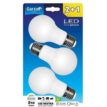 LED BOMBILLA STD 9W E27 240º 810LM 40K BL 2+1