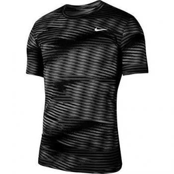 NIKE M Nk Dry Leg tee Seasonal AOP Short Sleeve T-Shirt, Hombre, Black, S