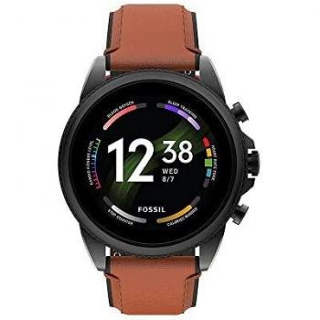 Fossil Gen 6 Smartwatch 44mm Stainless Steel with Leather Strap