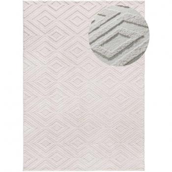 Alfombra Geométrica de Interior con Relieve en Crema - Estilo 23061 | Disponible en 60x110, 80x150, 120x170, 160x230, 200x290 cm