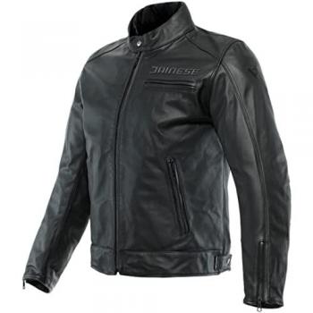 Chaqueta Dainese Zaurax de Cuero para Motocicleta - Protección y Estilo, Negro (44)