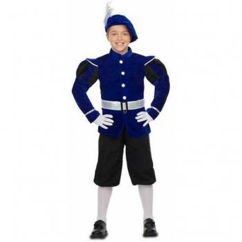 Disfraz Paje Azul Gorro, Chaqueta, Cinturón y Pantalones Talla 7-9 Años (My Other Me - 207939)