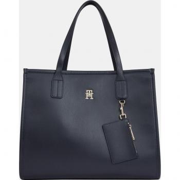 Bolso Tommy Hilfiger grande azul con logotipo metálico