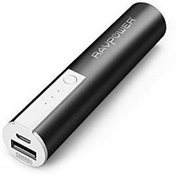 Power Bank RAVPower 3350mAh, Batería Portátil iSmart con 5V/2A Cargador Externo para Samsung, iPhone, Smartphone - Negro