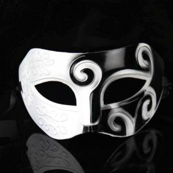Black&White Roman Greek Mens Venetian Halloween Costume Party Masquerade Mask