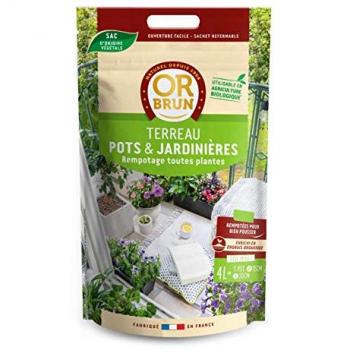 Tierra para macetas y jardineras 4 litros OR BRUN