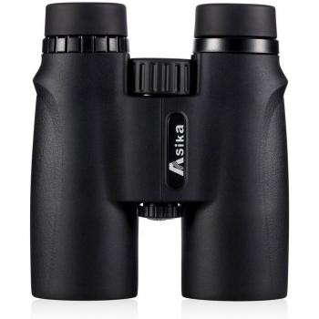 BNISE - 10x42 Prismáticos HD - Telescopio Militar Para la Caza y el Recorrido - Tamaño Compacto Plegable - Arriba Claro Grande Vision - Negro