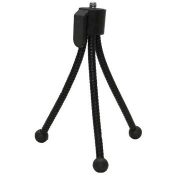 Mini trípode flexible para cámaras digitales, 12,5 cm de altura, color negro