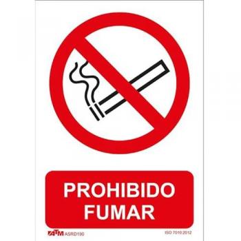 Señal Prohibido Fumar PVC 0,7mm 210x300mm