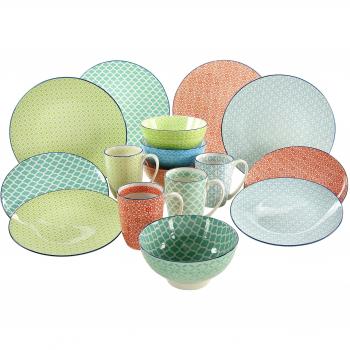 Creatable 17362- Vajilla de 16 piezas, multicolor