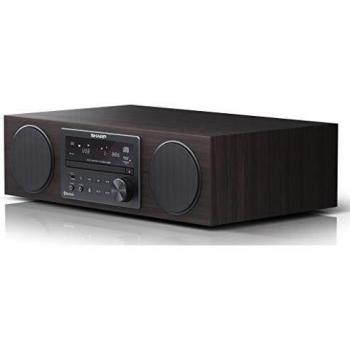 SHARP XL-BB20D(BR) All in One Hi-Fi Soundsystem con Radio Dab, Dab+, FM, Bluetooth, CD-MP3, reproducción USB y 100W Color Marron Oscuro