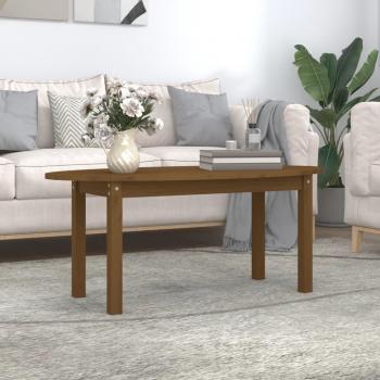 Mesa de salón ámbar 110x55x45 cm madera maciza de pino marrón miel Vidaxl