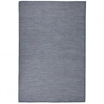 Alfombra tejida plana al aire libre 120x170 cm Azul
