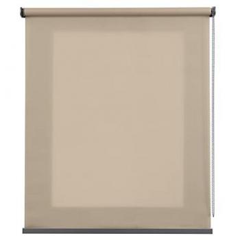 Estor Enrollable Traslúcido Premium Beige 160x250 cm con Acabados Metálicos y Fácil Instalación