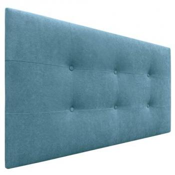 Cabecero Acolchado Capitone de Tela Acualine Turquesa 105x60cm con 8cm de Grosor para Camas Individuales y Matrimoniales