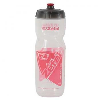 ZEFAL Shark Bidón, 800 ml translucido y Rojo