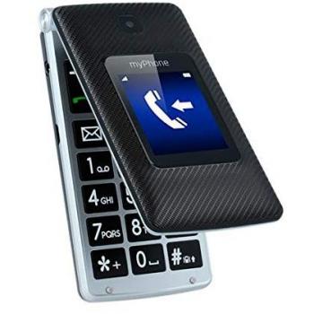 myPhone Tango teléfono móvil para Personas Mayores, Pantallas de 2,4 y 1,77, teléfono móvil Plegable, Teclas Grandes, batería de 900mAh de Larga duración, 3G, Dual-SIM, con Cargador y cámara