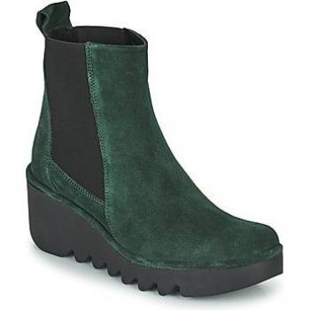 Fly London Bagu233 Women's Suede Wedge Chelsea Boots - Green Forest