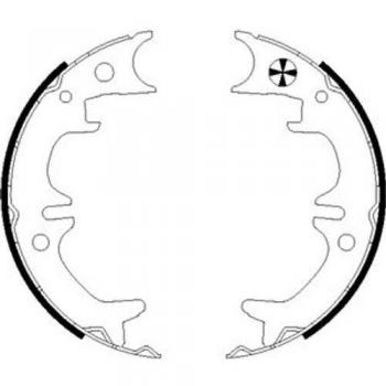 HELLA 8DA 355 050-521 Brake Shoe Set, parking brake - H9540