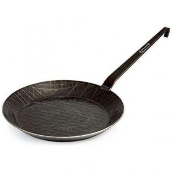 Sartén de Hierro Forjado Petromax SP28 - 28 cm, Antiadhesiva Natural, Mango Largo, Compatible con Inducción y Fuego Abierto