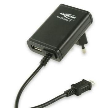 Ansmann 1000-0005 - Micro USB adaptador cargador enchufable para aparatos con conexión Micro USB, Raspberry Pi