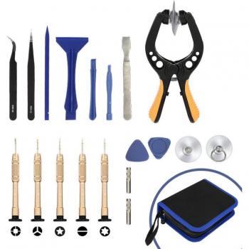 Kit de Herramientas Universal (19 piezas) para Reparación de Smartphone y Tablet - Color Negro