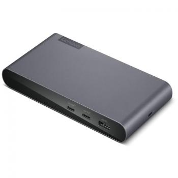 Docking Station Lenovo USB-C Universal Empresarial Alámbrica 2 x USB 3.2 Gen 2 (3.1 Gen 2) Color Gris, Resolución Máxima 3840 x 2160 a 60 Hz
