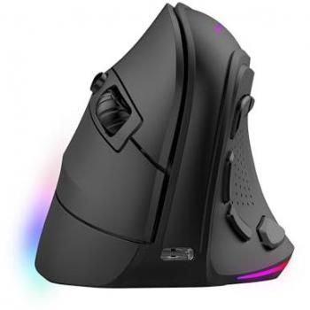 Ratón Gaming Inalámbrico Vertical Ergonómico RGB Chroma 8400DPI con 9 Botones Programables - Mars Gaming MMSK Negro
