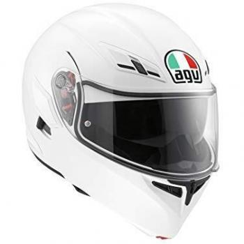AGV 1021A4HY_001_XL Compact ST Solid Casco Modular, Blanco, XL