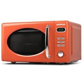 Horno de Microondas Combinado G3 Ferrari Sapormio Vintage 20 Litros, 1150W, 8 Programas, Naranja
