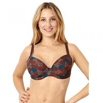 Miss Sans Complexe 78HAF03 Zanzibar Ethnic Print Black Padded Bikini Top 75E