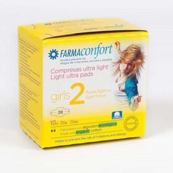 Farmaconfort Compresas Ultrafinas Girls Talla 2 con Alas 10 Uds