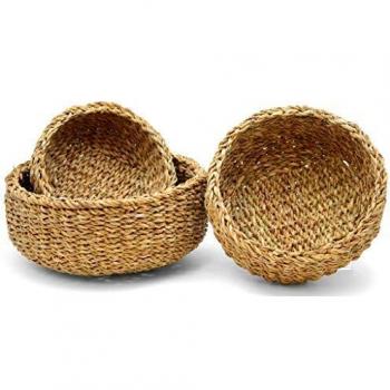 AR Juego 3 cestos mombre 30x10 Cm, Natural