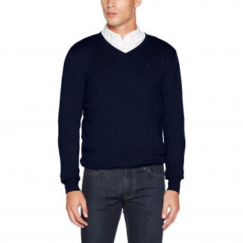 Scalpers Classic V Neck:Navy, Jersey para Hombre, Azul