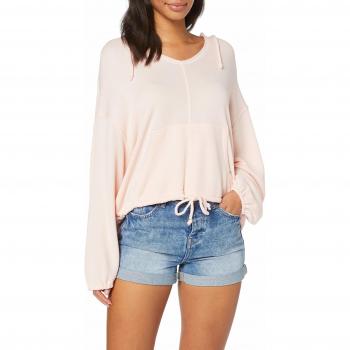 RIP CURL Salty Crush Hooded Fleece Sudadera, Mujer, Rose Quartz, S/M
