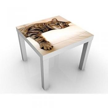 Apalis Mesa de diseño Cat Chill out 55x55x45cm, Tischfarbe:Weiss;Größe:55 x 55 x 45cm
