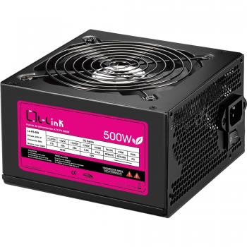 L-Link LL-PS-500 - Fuente de Alimentación ATX, 500W, Plata, con Conector 20+4 Pin