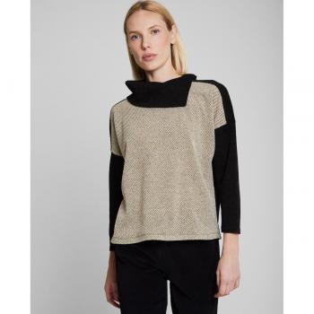 Jersey de mujer de cuello alto asimétrico