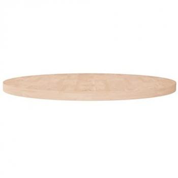 Superficie de mesa redonda madera de roble sin tratar Ø90x4 cm