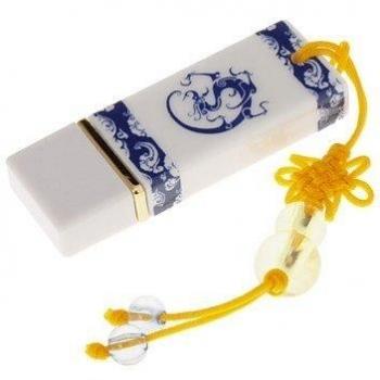 Obtener 8 G colour azul y blanco porcelana USB flash drive