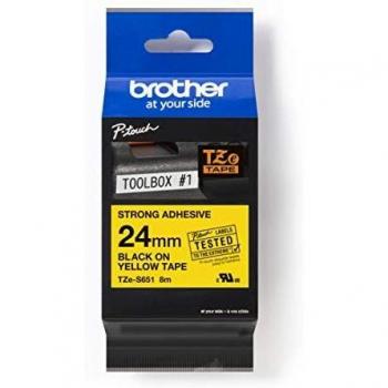 Brother TZES651 - Cinta, color negro y amarillo