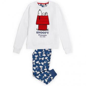 Pijama Peanuts Snoopy Home blanco para niña