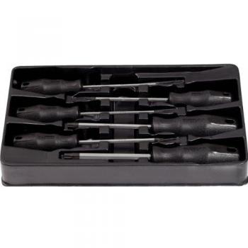 KS Tools 911.2115 Pack Destornilladores Ergotorque para Torx, sin Agujero Frontal, en Caja-Ventana, Set de 7 Piezas