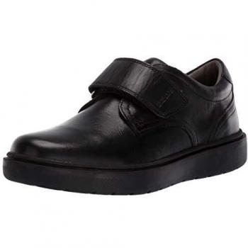 Geox Boys' Riddock Black Single Strap School Shoes, Size 28