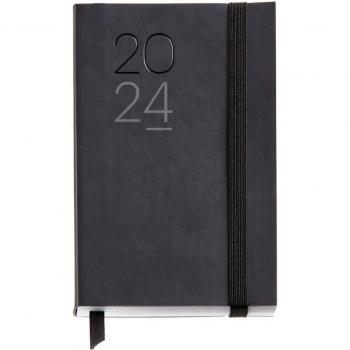 Agenda 2024 90 x 140 mm día página Luxor Miquelrius negro castellano