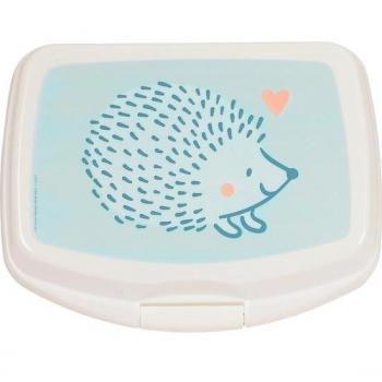 Fiambrera Rectangular Safta Preescolar Erizo Turquesa de Poliuretano (17x6x14 cm)